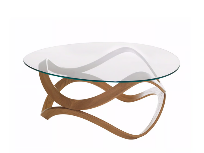 NEWTON - Low round glass coffee table _ Karl Andersson